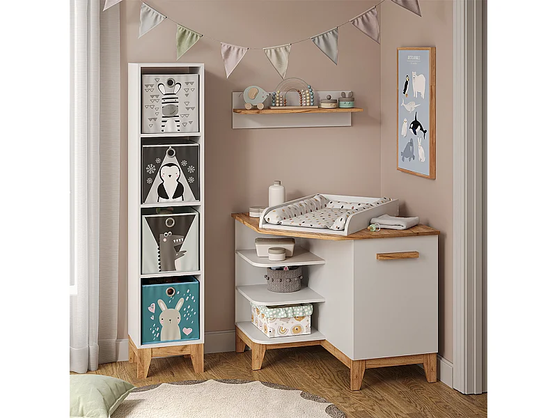 Verschoontafel wit/kunstnijverheid 85x85x85.2 malia