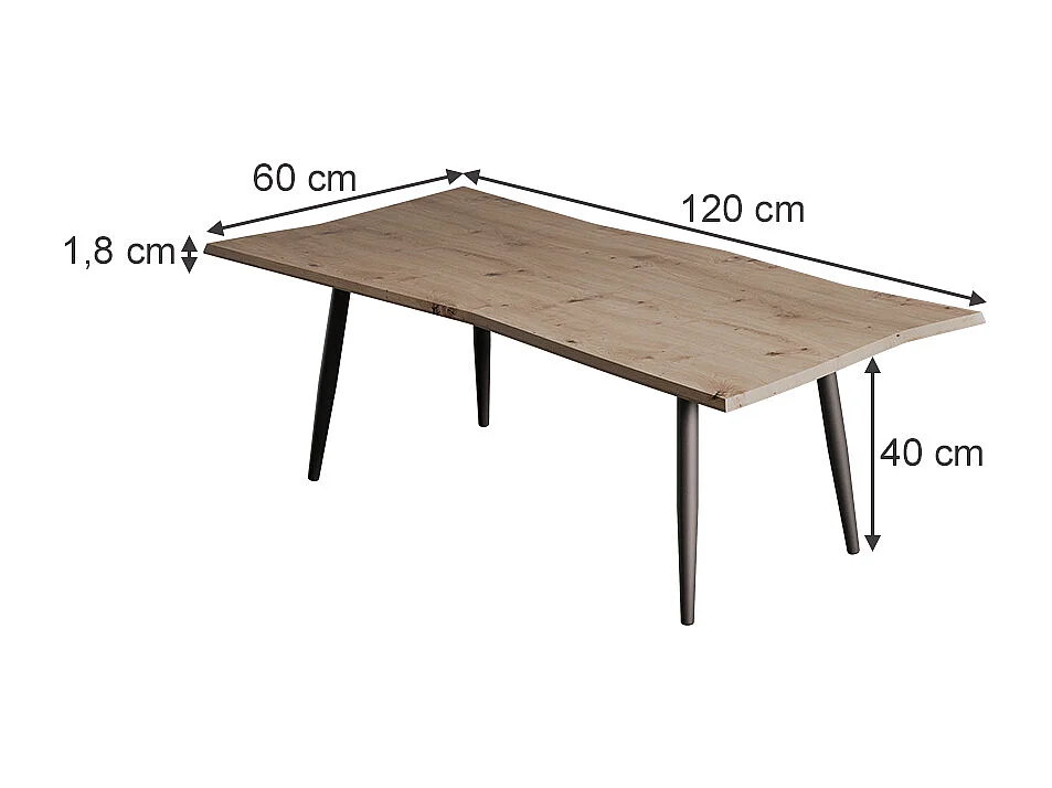 Couchtisch artisan 120x60x40 yan
