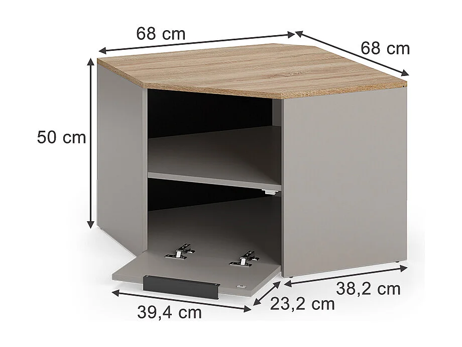 Lowboard greige 68x68x50 wido