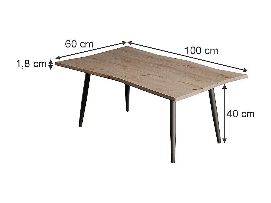Couchtisch artisan 100x60x40 yan
