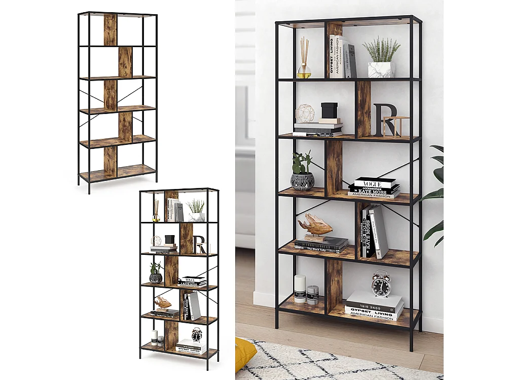 Ruimteverdeler antiek hout 80x30x180 fyrk