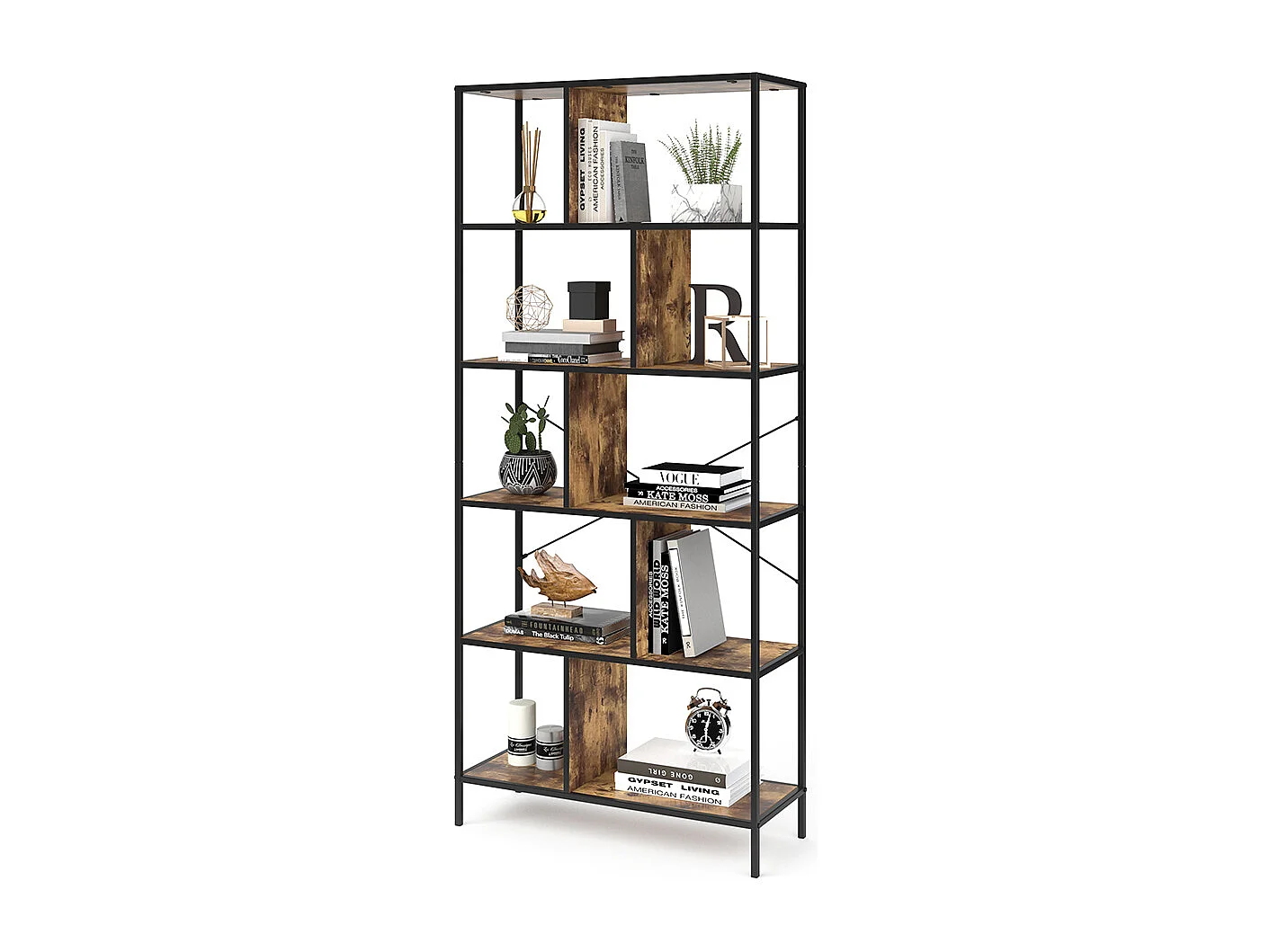 Ruimteverdeler antiek hout 80x30x180 fyrk