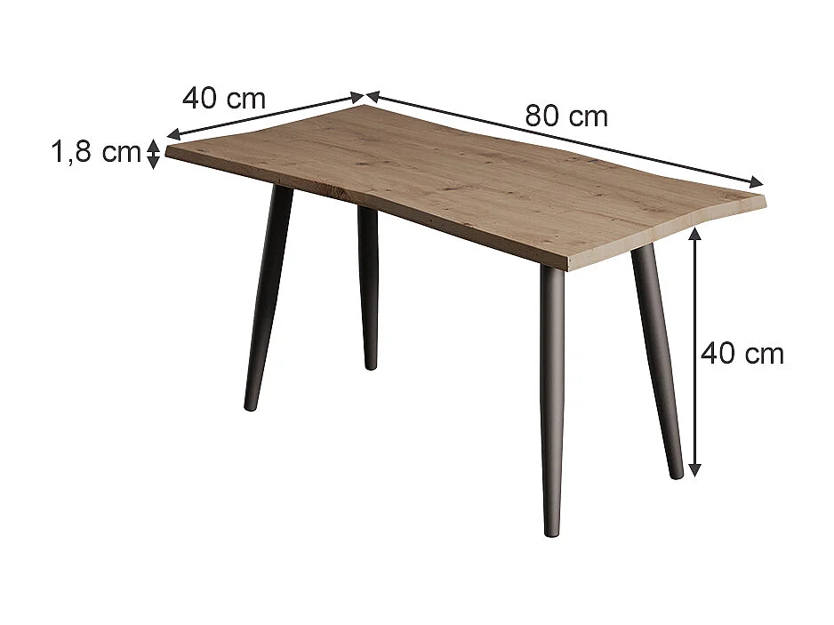 Couchtisch artisan 80x40x40 yan