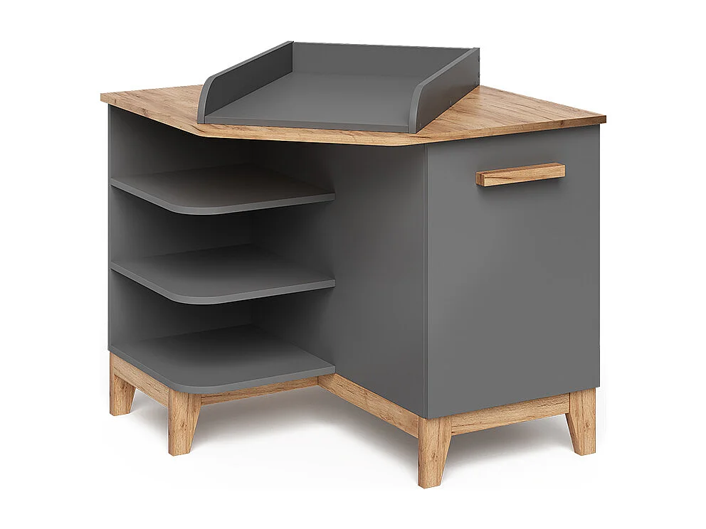 Table à langer gris/artisan 85x85x85.2 malia