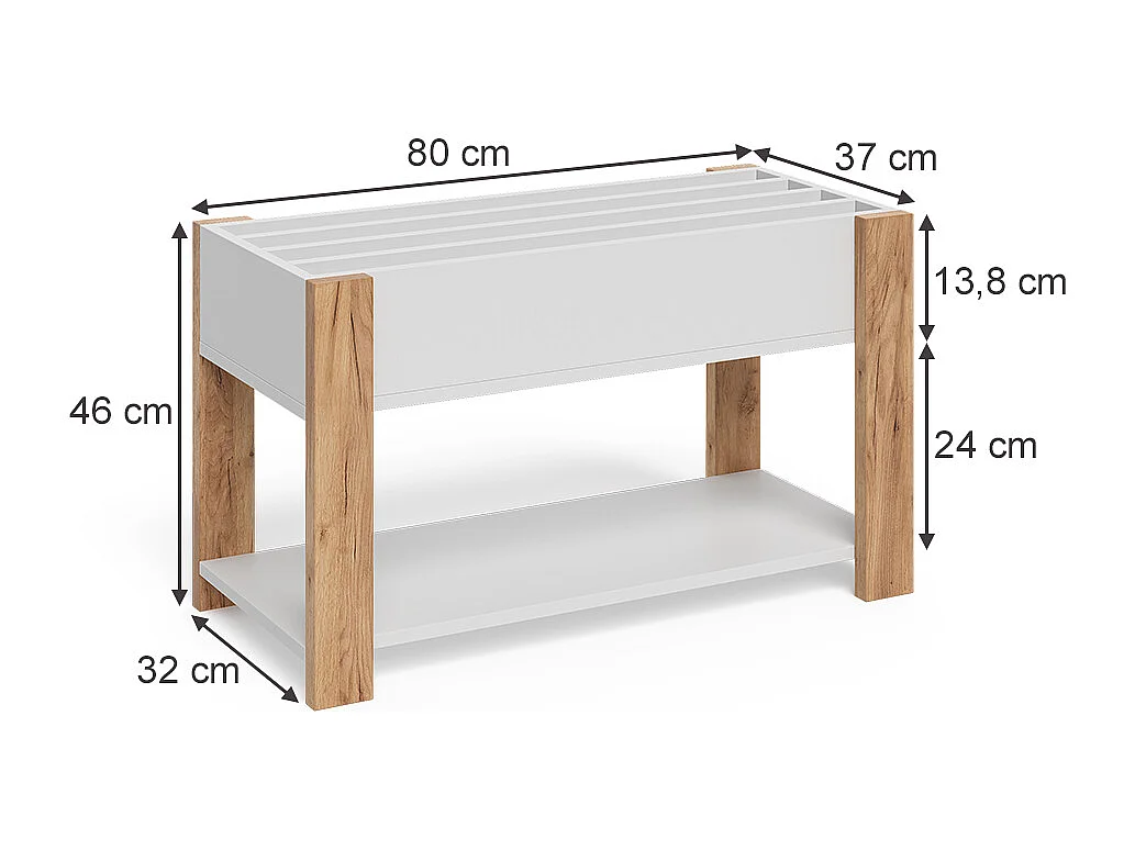 Kinderregal weiß/artisan 80x37x46 malia
