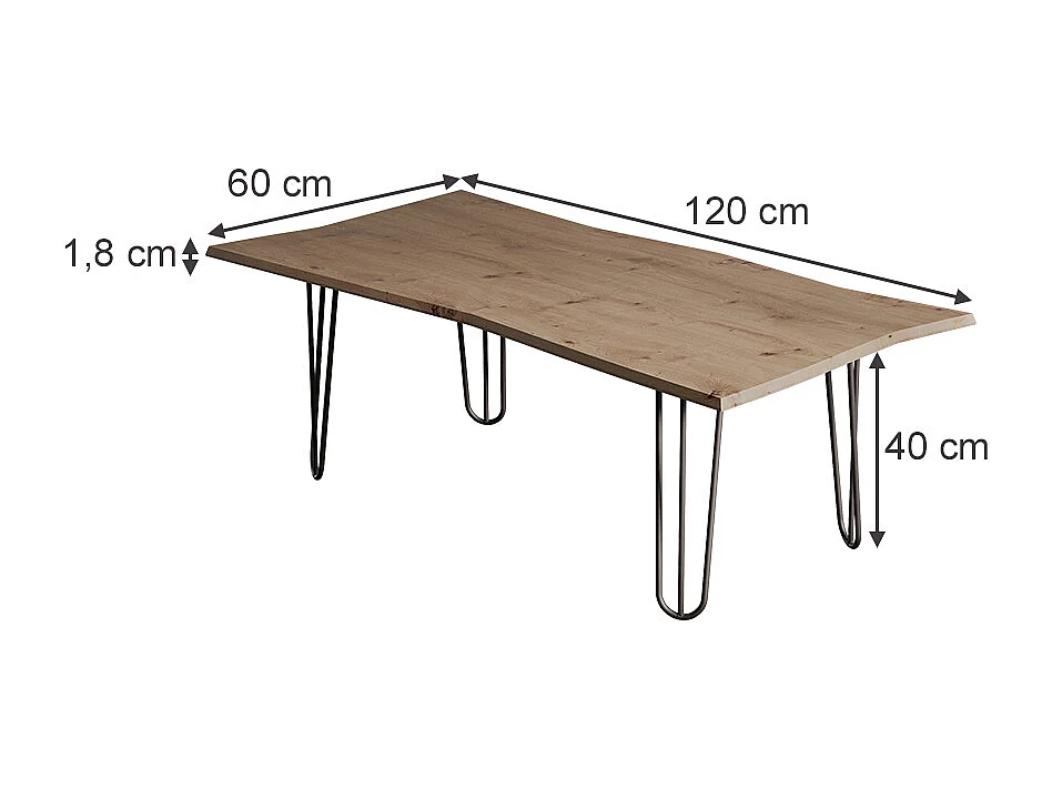 Couchtisch artisan 120x60x40 yan