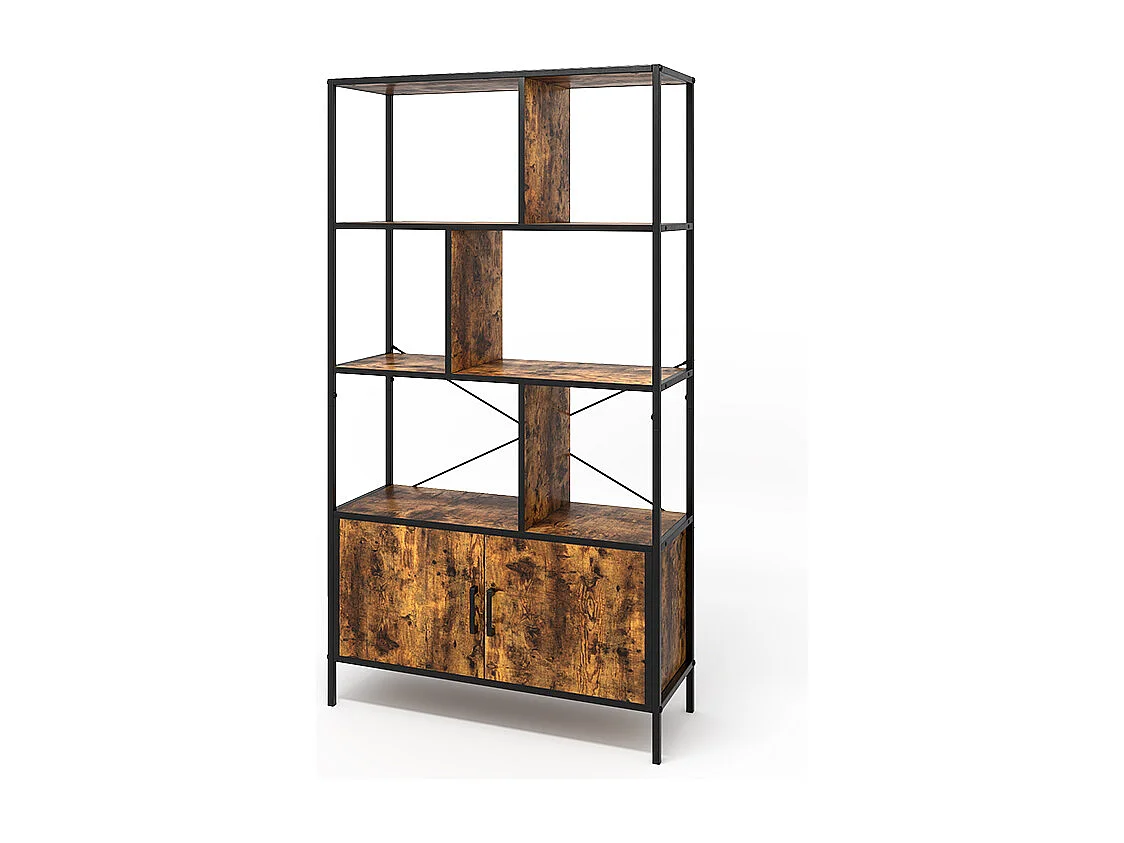 Bücherregal eiche rustikal 80x30x146.5 fyrk