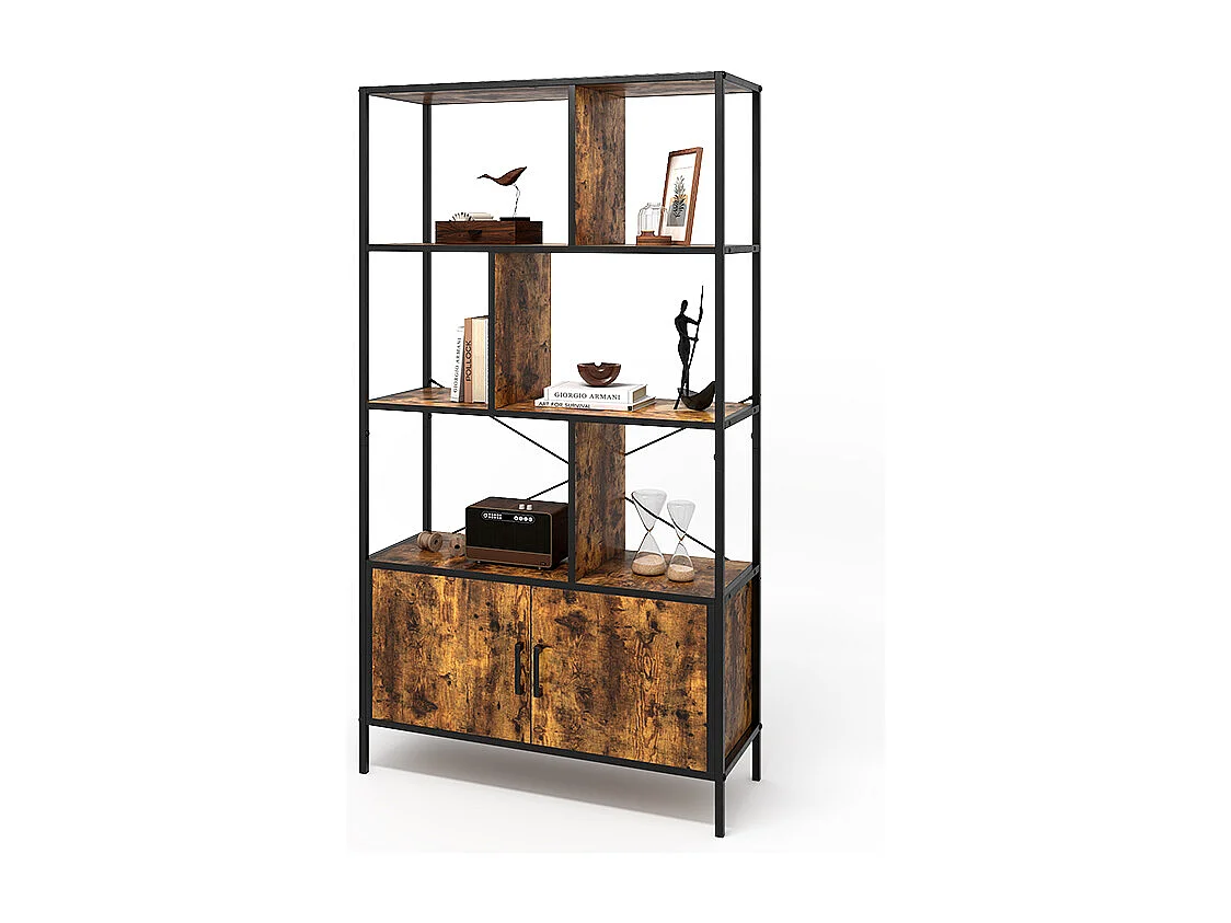 Bücherregal eiche rustikal 80x30x146.5 fyrk