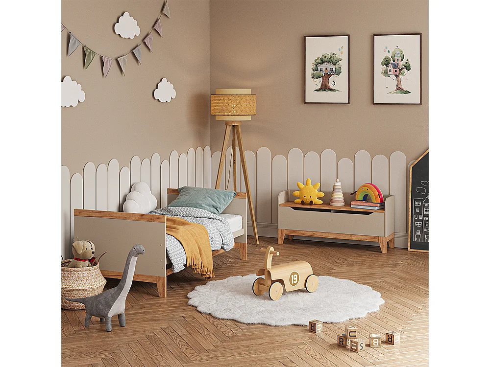 Coffre à jouets cachemire/artisan 107.2x30x50 malia