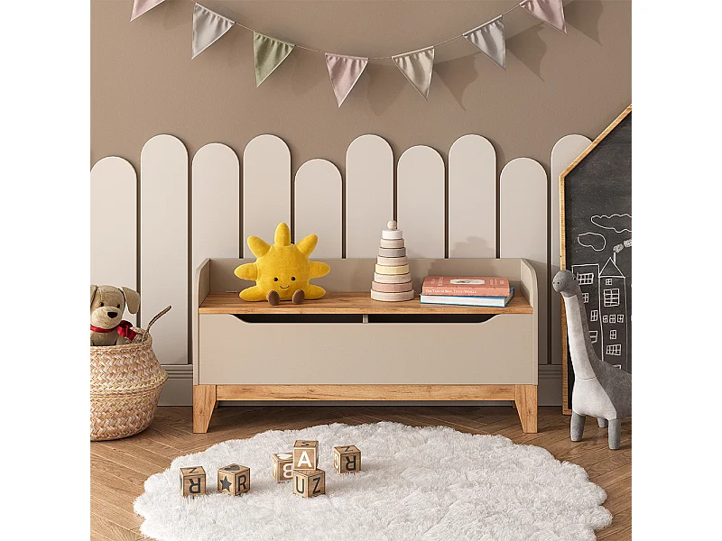 Coffre à jouets cachemire/artisan 107.2x30x50 malia