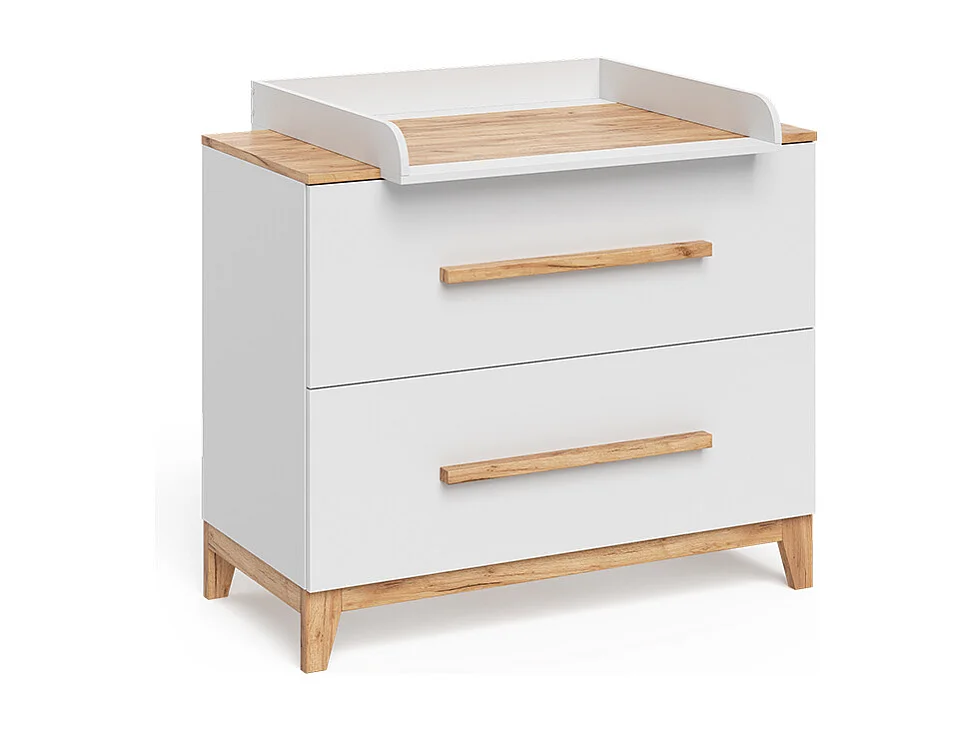 Verschoontafel wit/kunstnijverheid 108x70x98 malia