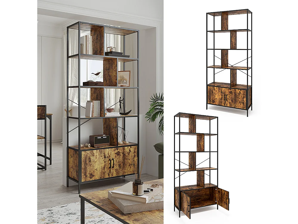 Raumteiler eiche rustikal 80x30x180 fyrk