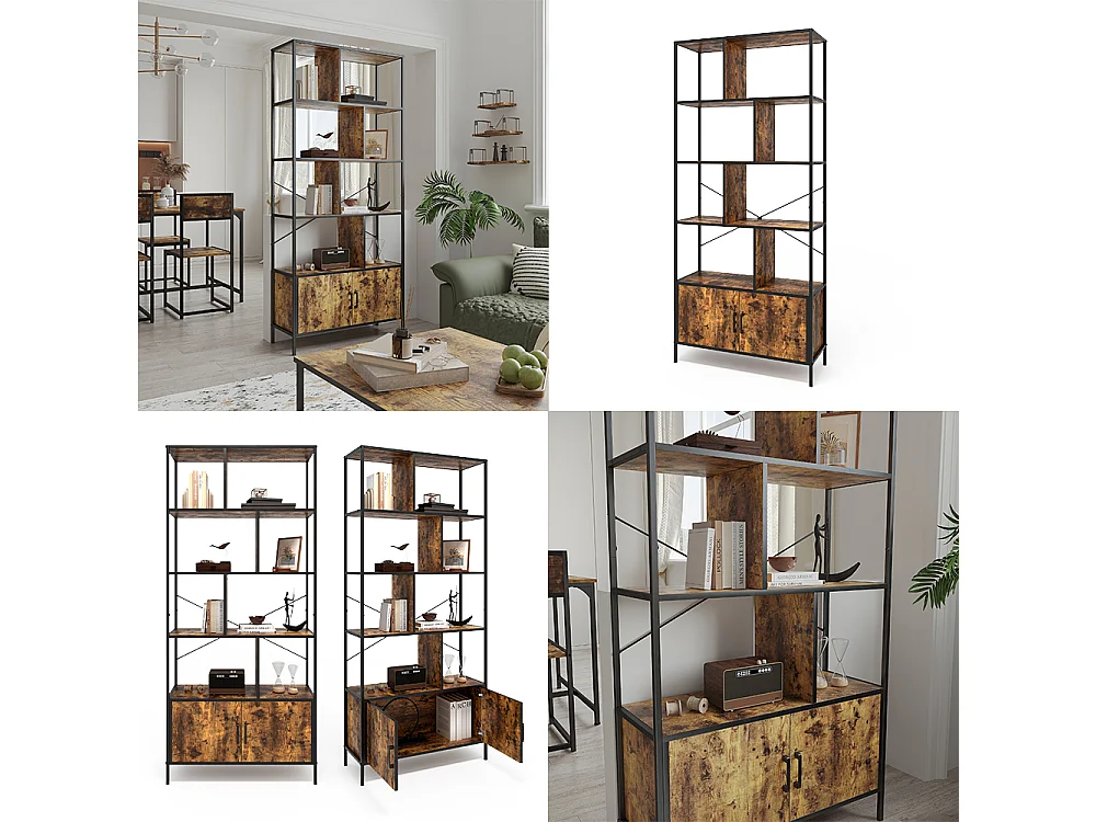 Raumteiler eiche rustikal 80x30x180 fyrk