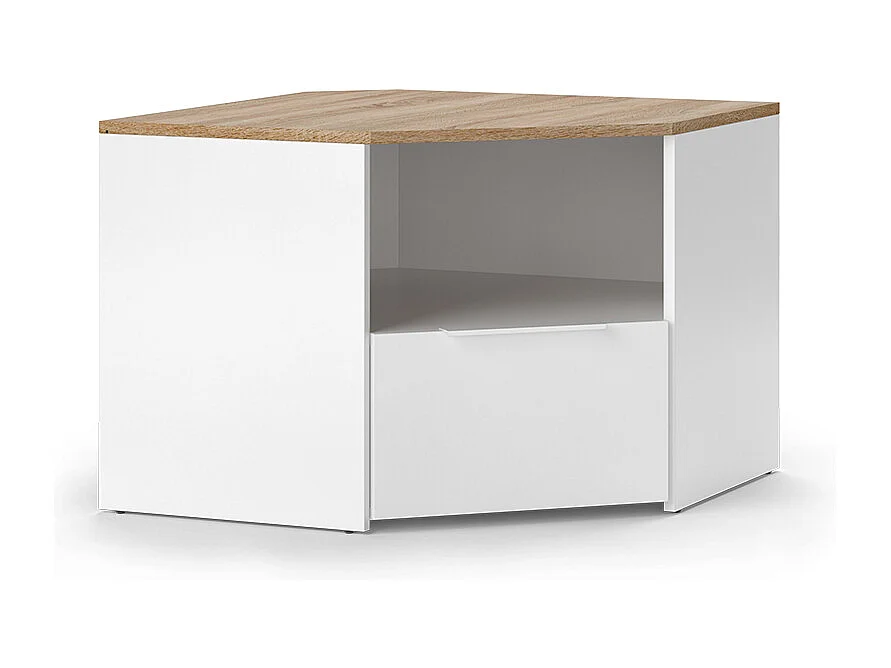 Lavt skab hvid/sonoma 68x68x50 wido