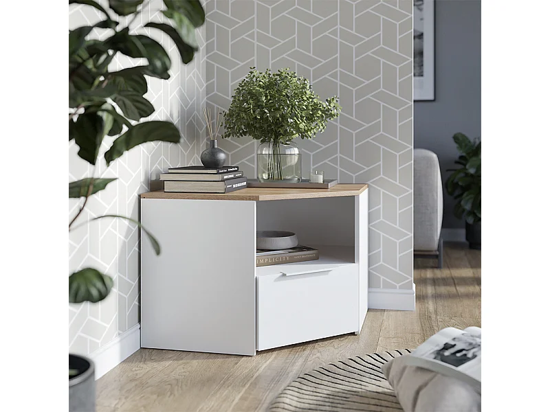 Lowboard weiß/sonoma 68x68x50 wido