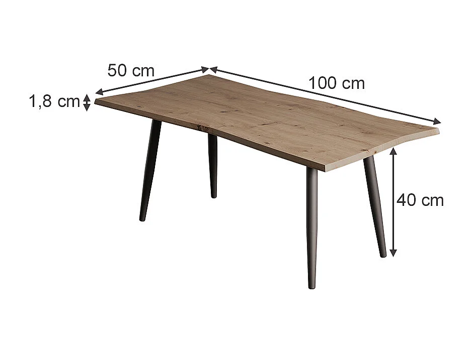 Couchtisch artisan 100x50x40 yan