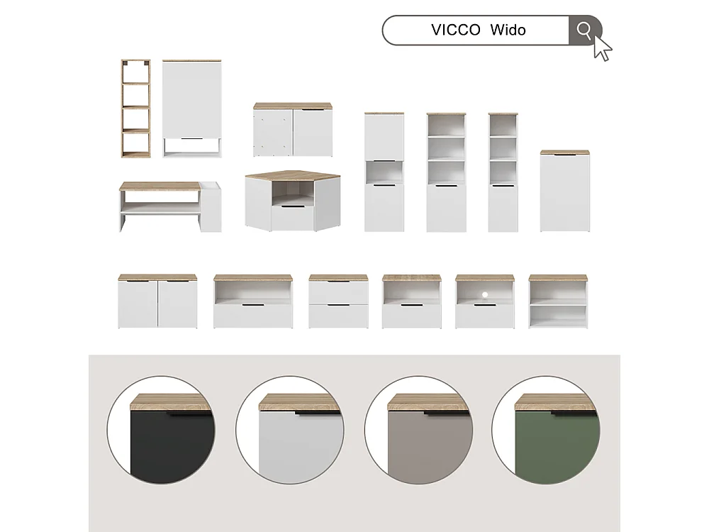 Lowboard grün 68x68x50 wido