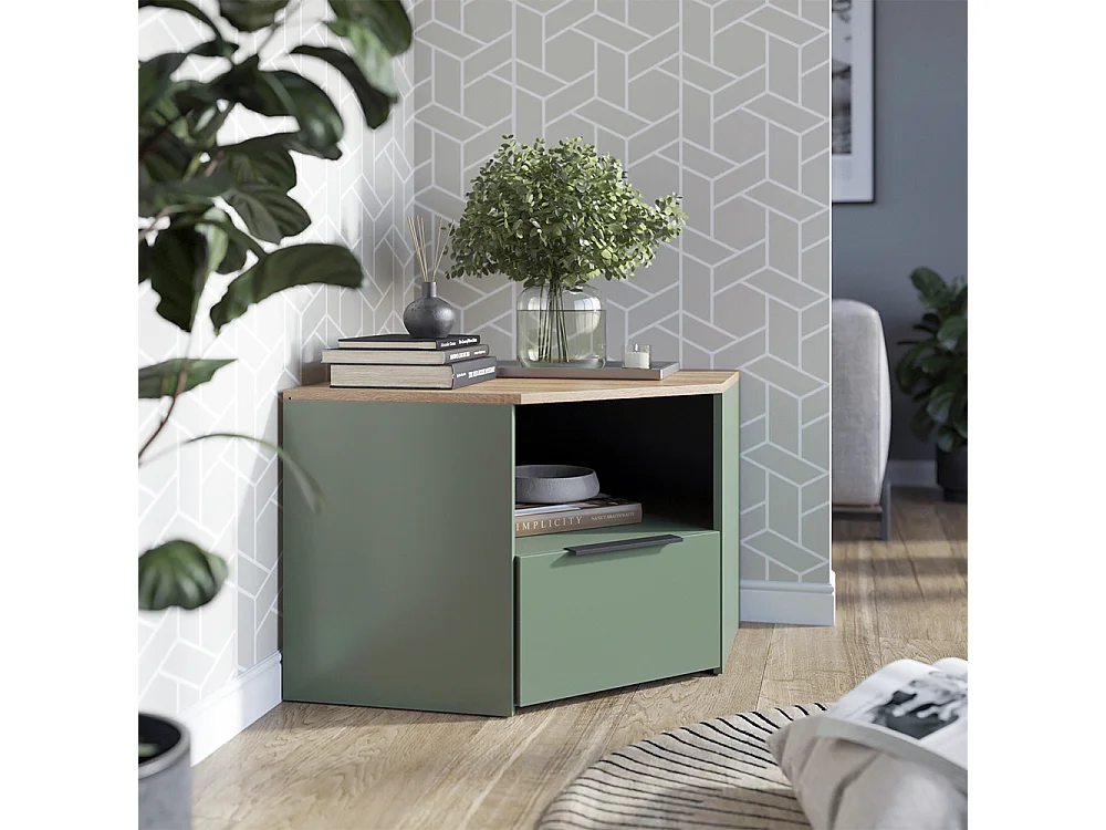 Lavt skab grøn 68x68x50 wido