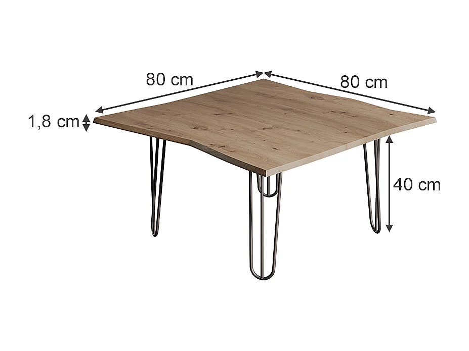 Couchtisch artisan 80x80x40 yan