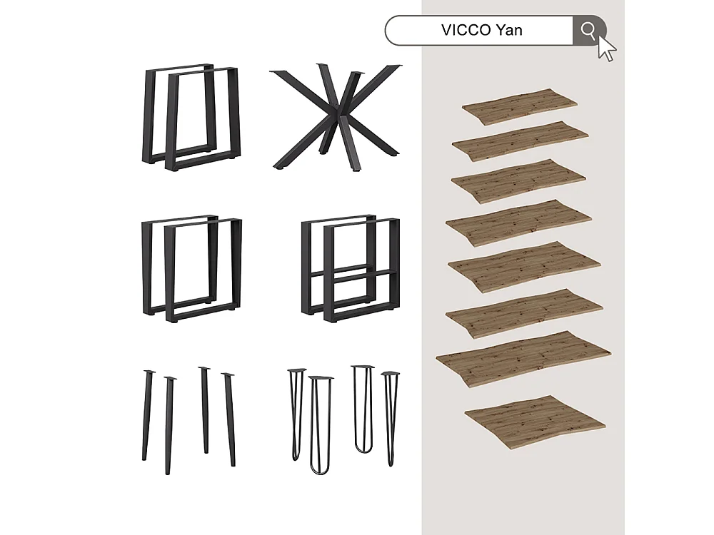 Couchtisch artisan 100x60x40 yan