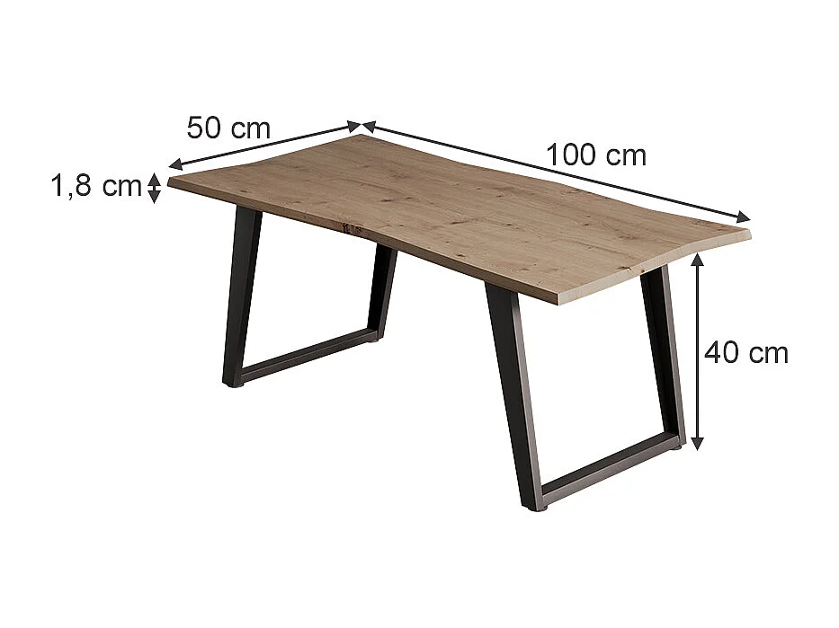 Couchtisch artisan 100x50x40 yan