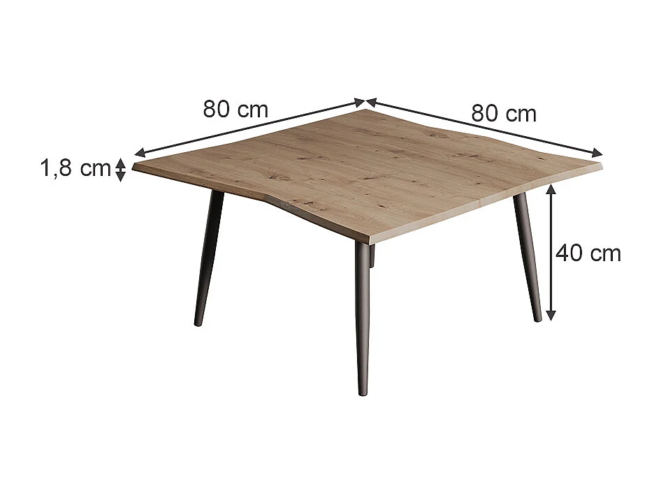 Couchtisch artisan 80x80x40 yan