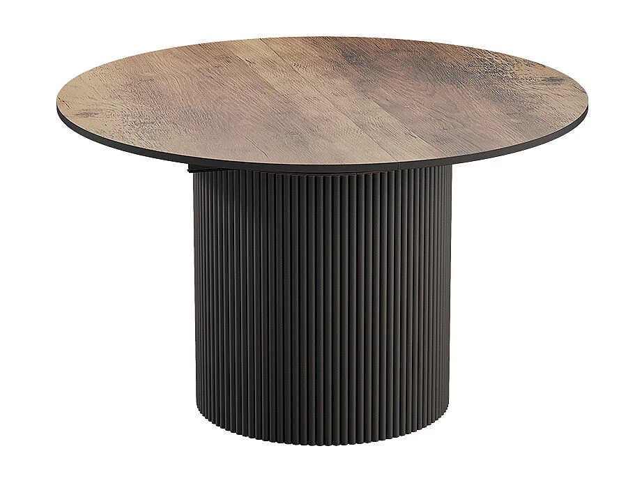 Dining table rustic oak/black 120x60x76 calero