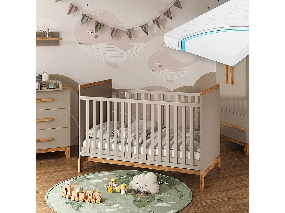 Lit bébé cachemire/artisan 144.1x79.7x98.4 malia