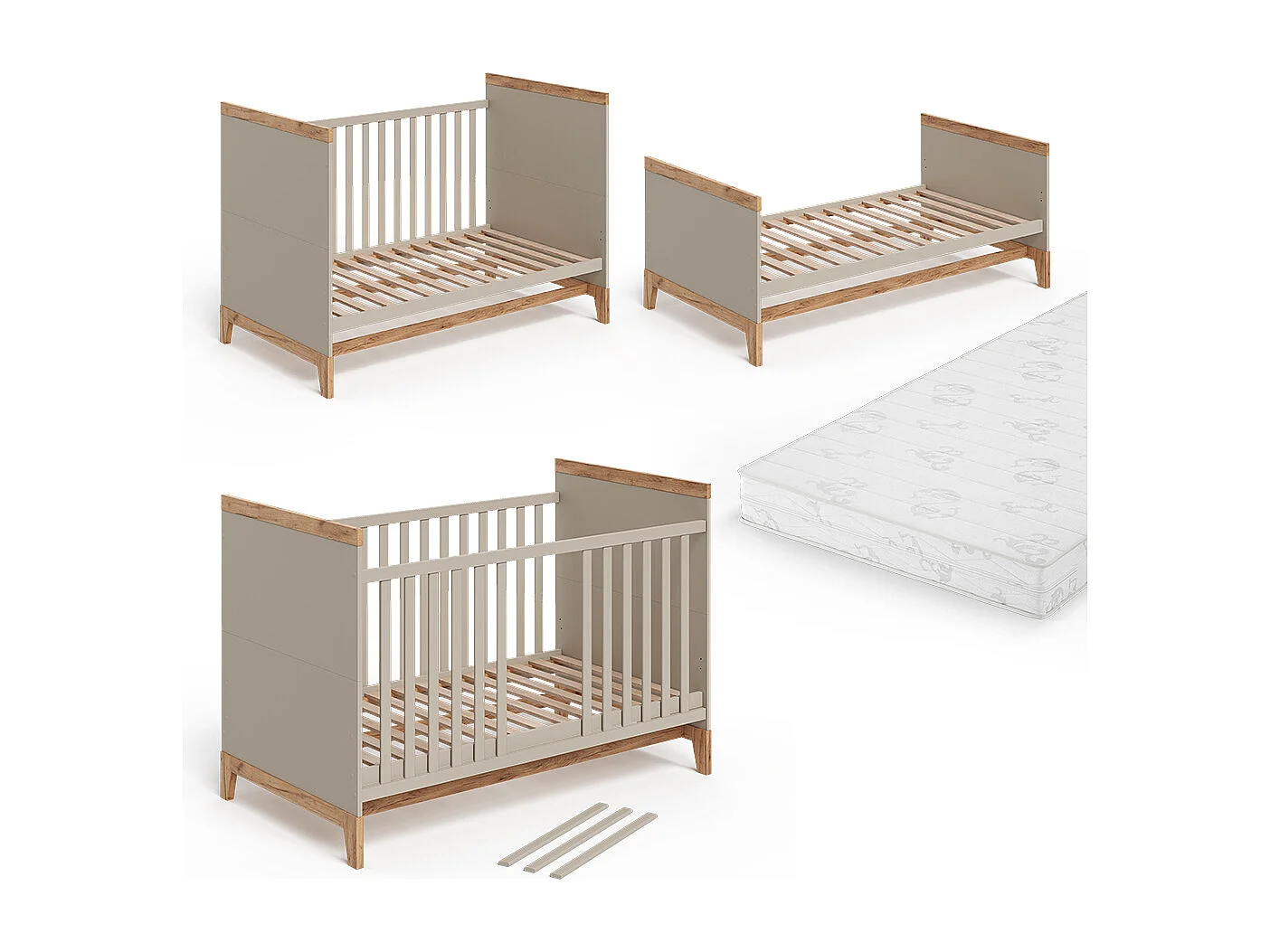 Lit bébé cachemire/artisan 144.1x79.7x98.4 malia