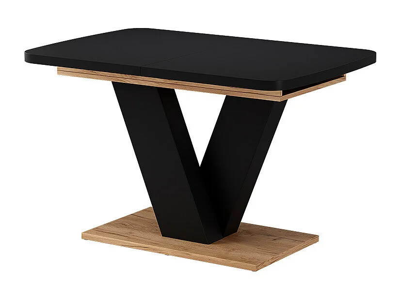 Table de salle à manger noir/chêne 120x80x77.4 fenaro