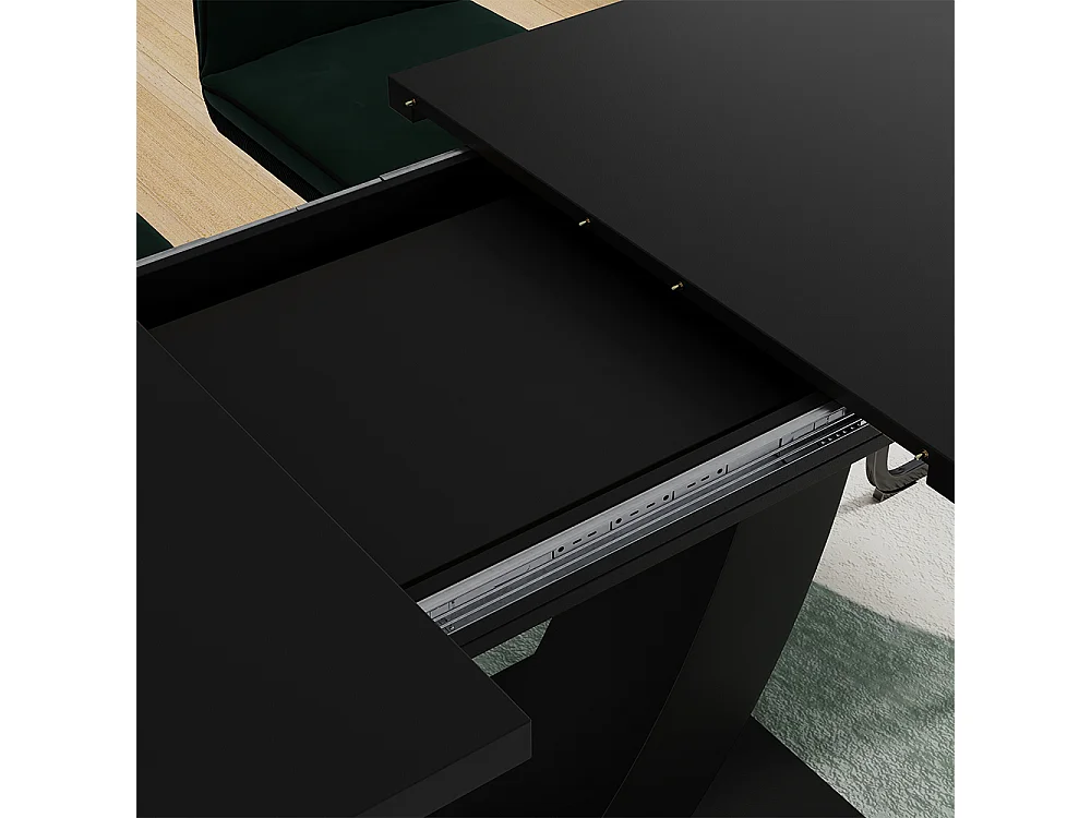 Table de salle à manger noir 120x80x77.4 fenaro