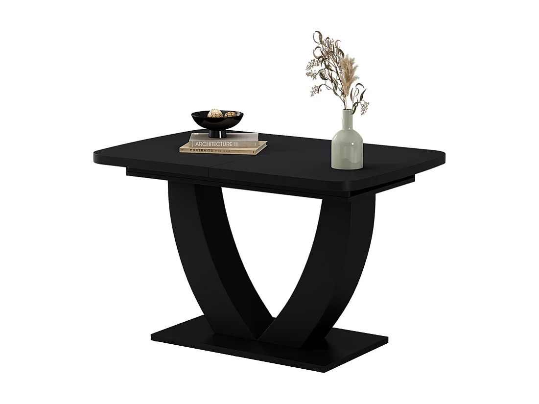 Table de salle à manger noir 120x80x77.4 fenaro