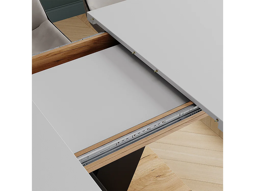 Table de salle à manger chêne blanc/force de lor 120x80x77.4 fenaro