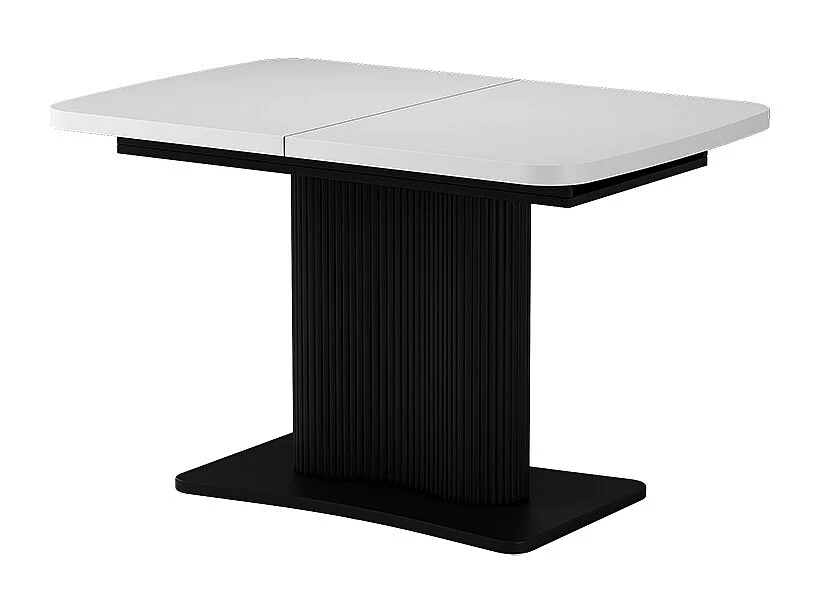 Table de salle à manger blanc/noir 120x80x77.4 fenaro