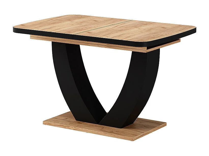 Table de salle à manger noir/chêne 120x80x77.4 fenaro