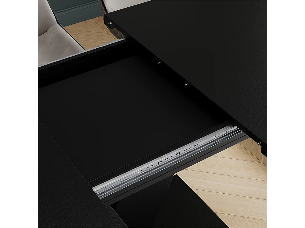 Table de salle à manger noir 120x80x77.4 fenaro