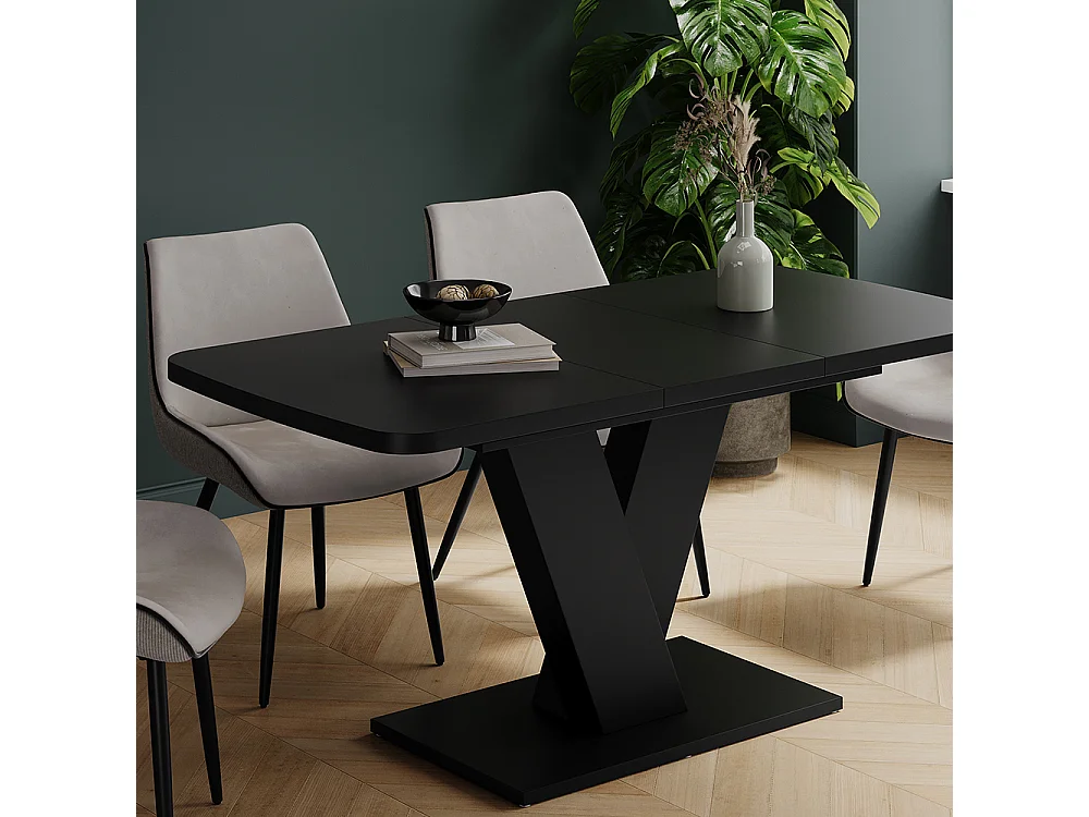 Table de salle à manger noir 120x80x77.4 fenaro