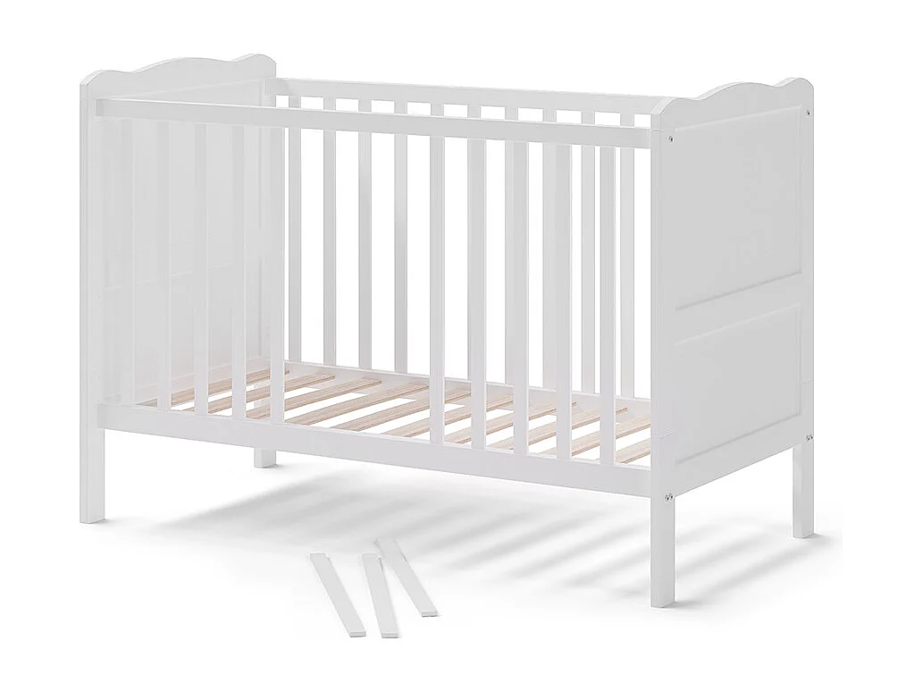 Babybett weiß 124x65x87 tobi