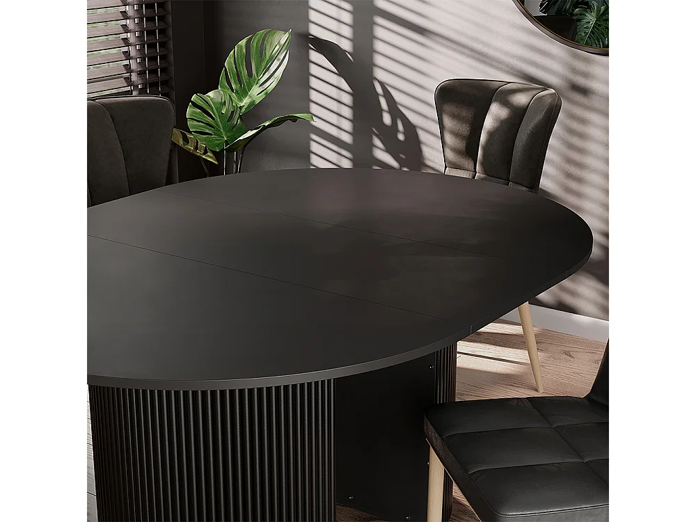 Eettafel zwart 120x60x76 calero