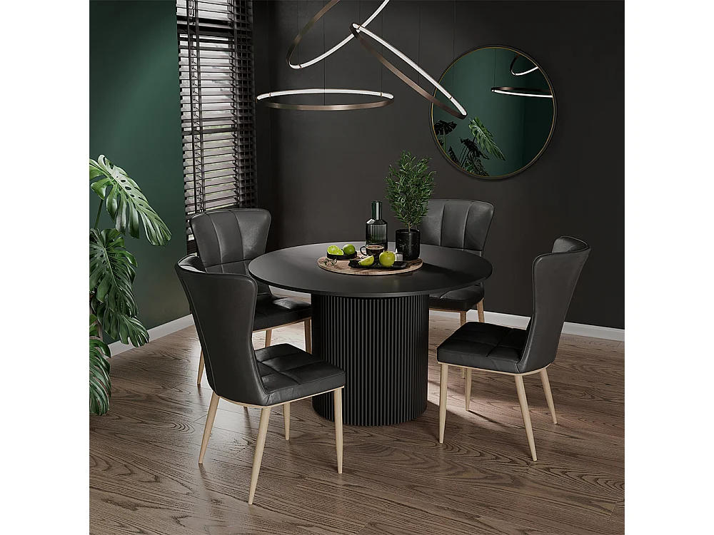 Eettafel zwart 120x60x76 calero