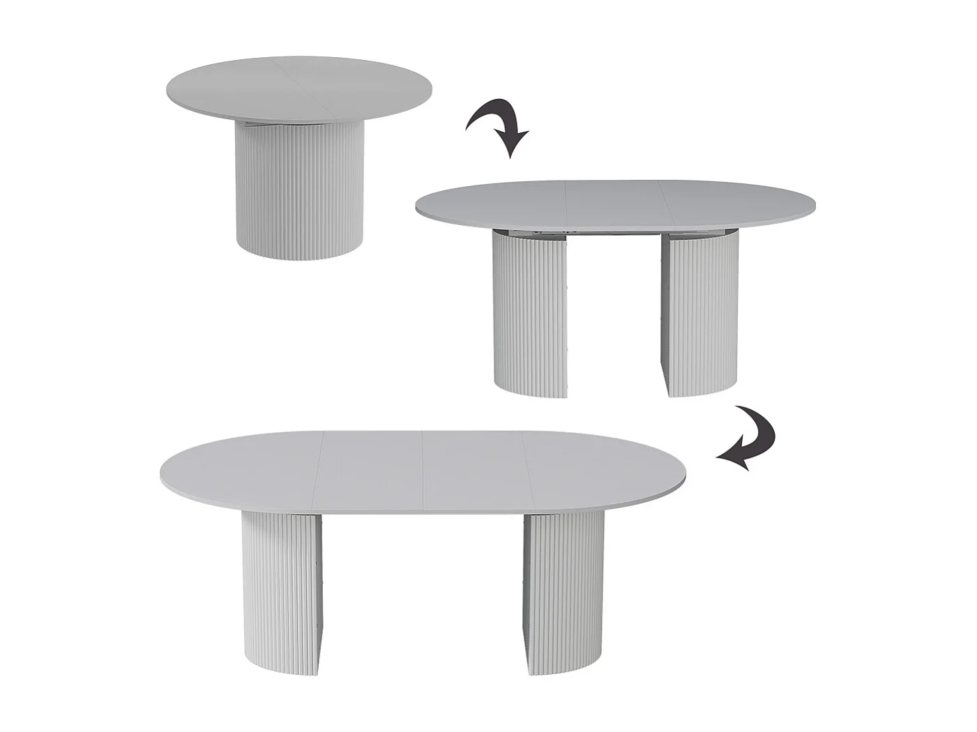 Table de salle à manger blanc 120x60x76 calero