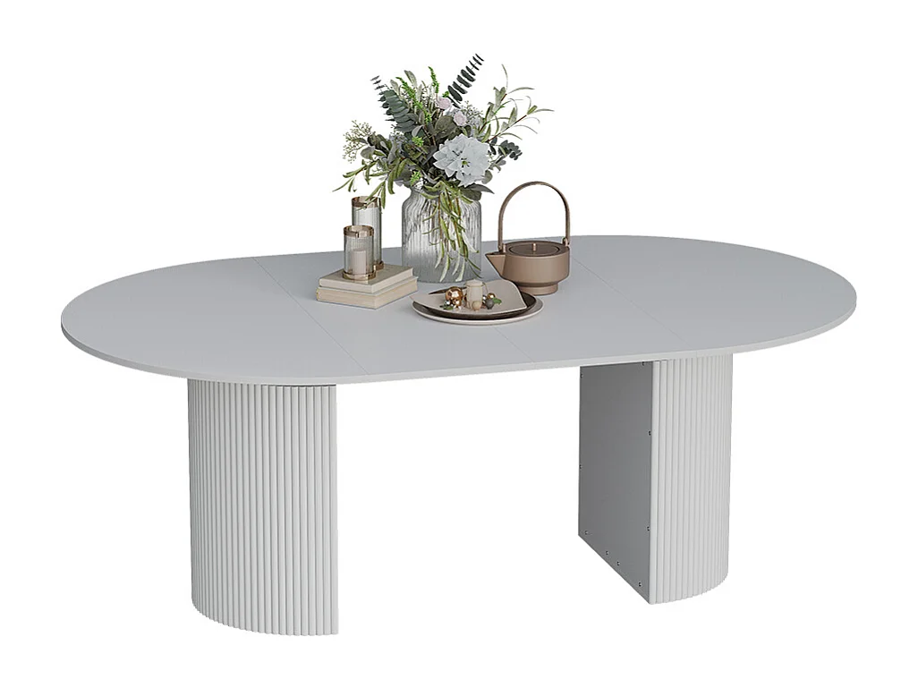 Table de salle à manger blanc 120x60x76 calero