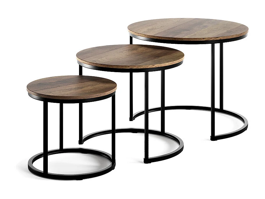 Couchtisch-Set holz 55x55x44.5 montreal