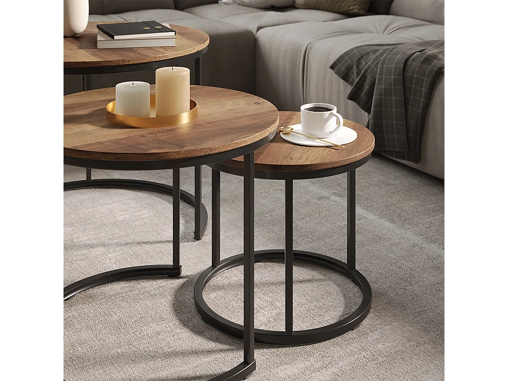 Couchtisch-Set holz 55x55x44.5 montreal