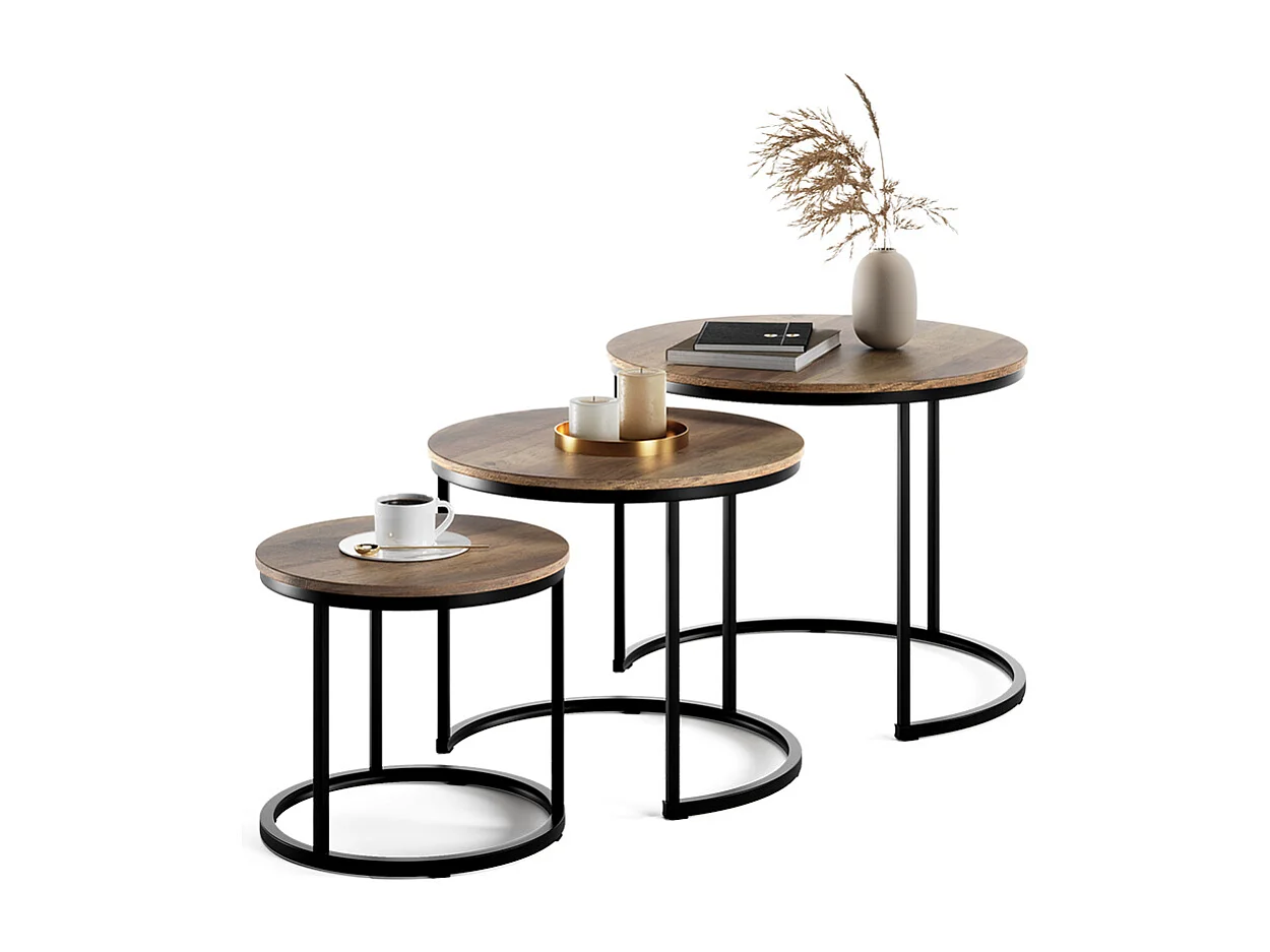 Couchtisch-Set holz 55x55x44.5 montreal