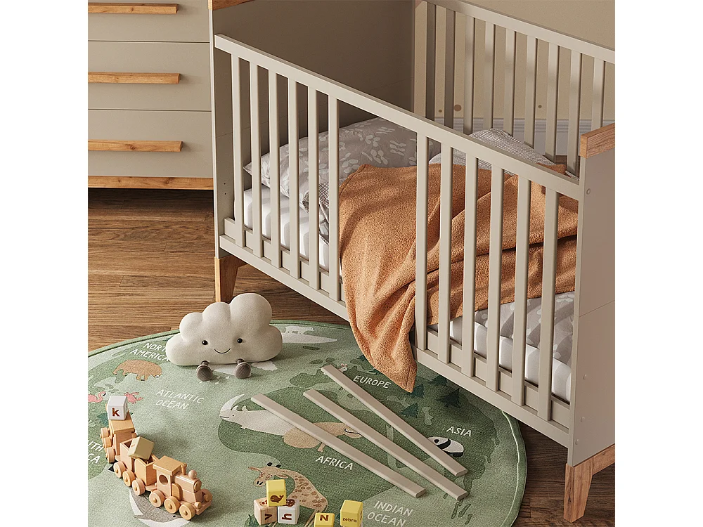 Lit bébé cashmere/artisan 144.1x79.7x98.4 malia