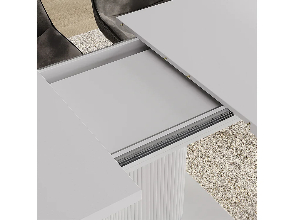 Esstisch weiß/weiß 120x80x77.4 fenaro