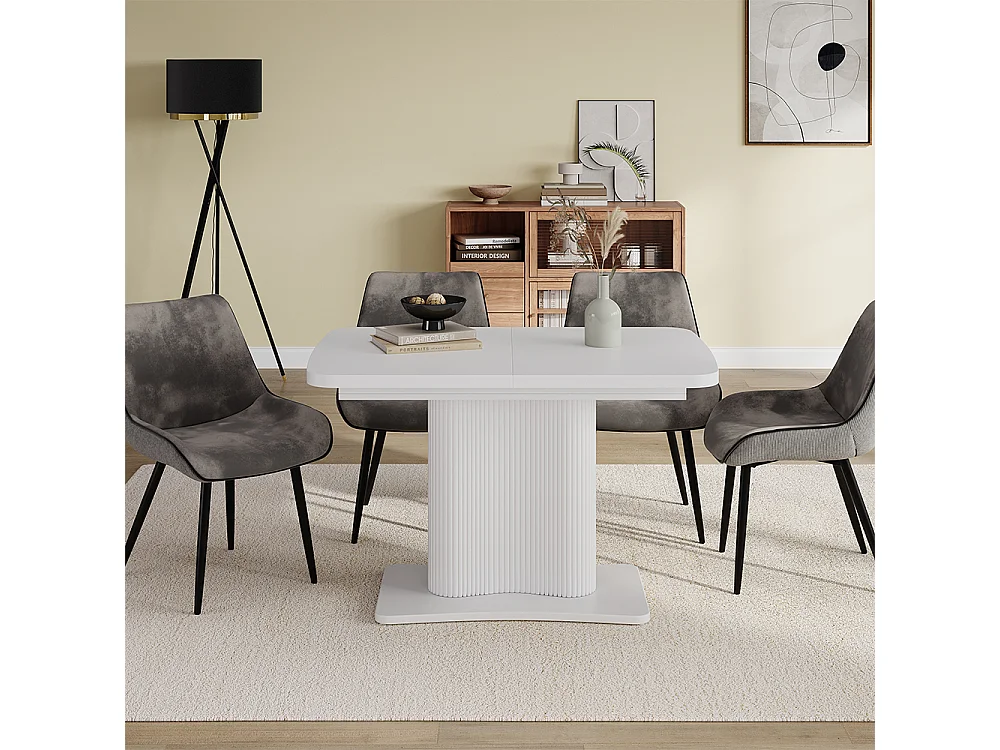 Esstisch weiß/weiß 120x80x77.4 fenaro