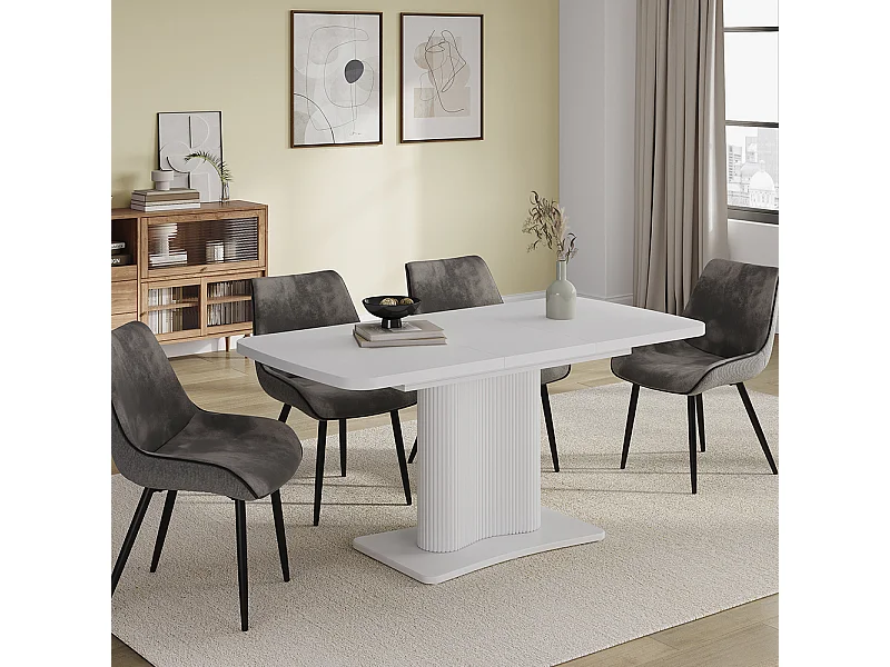 Esstisch weiß/weiß 120x80x77.4 fenaro