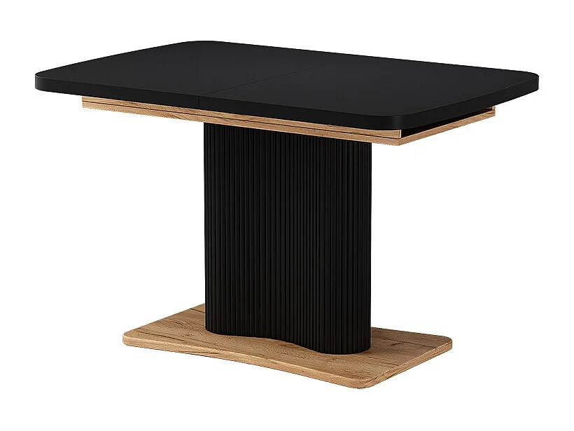 Table de salle à manger noir/chêne 120x80x77.4 fenaro